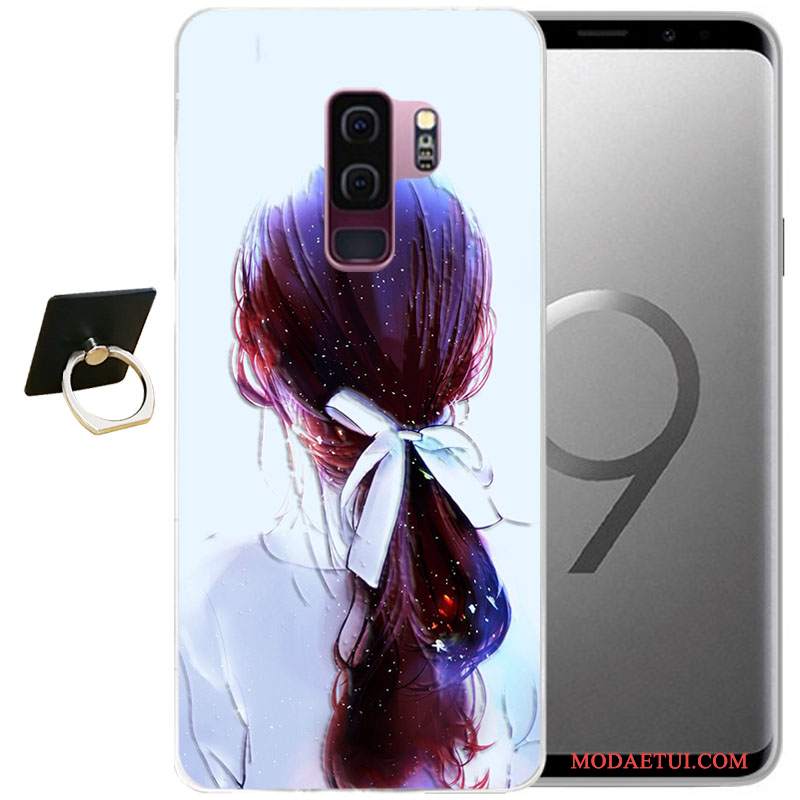 Futerał Samsung Galaxy S9+ Relief Na Telefon Szary, Etui Samsung Galaxy S9+ Miękki Wiatr