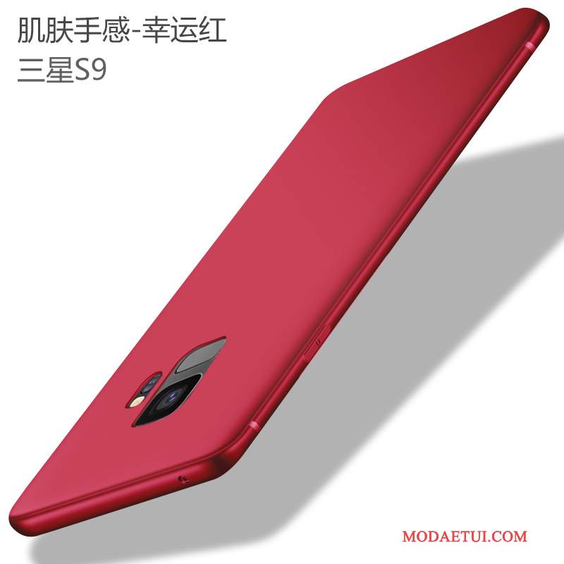 Futerał Samsung Galaxy S9 Silikonowe Czerwony Anti-fall, Etui Samsung Galaxy S9 Miękki Na Telefon Nubuku