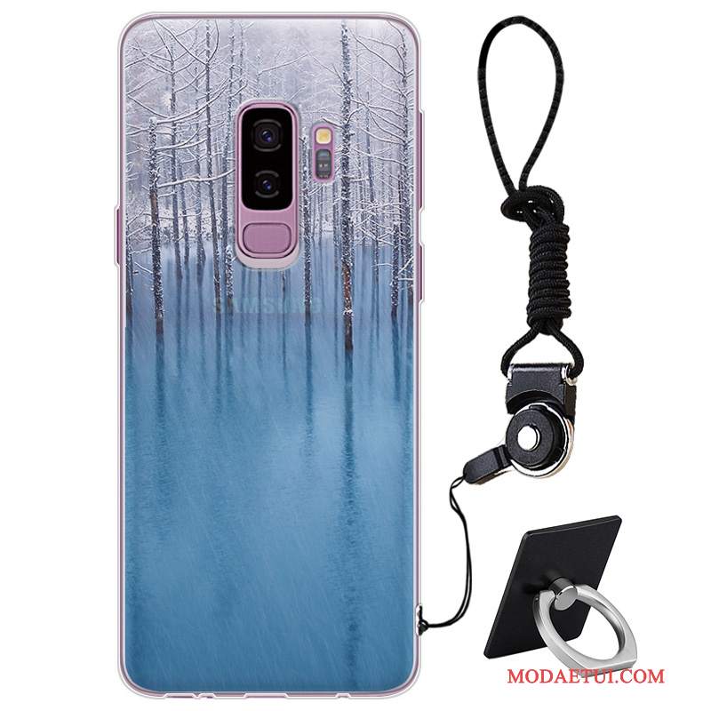 Futerał Samsung Galaxy S9+ Silikonowe Modna Marka Purpurowy, Etui Samsung Galaxy S9+ Miękki Osobowość Eleganckie