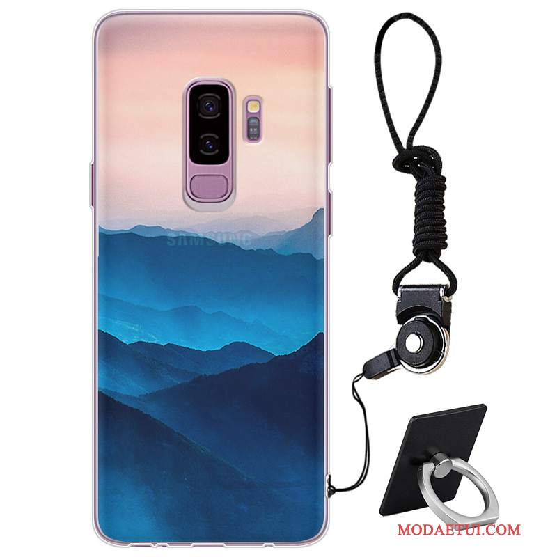 Futerał Samsung Galaxy S9+ Silikonowe Modna Marka Purpurowy, Etui Samsung Galaxy S9+ Miękki Osobowość Eleganckie