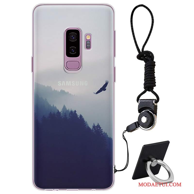 Futerał Samsung Galaxy S9+ Silikonowe Modna Marka Purpurowy, Etui Samsung Galaxy S9+ Miękki Osobowość Eleganckie