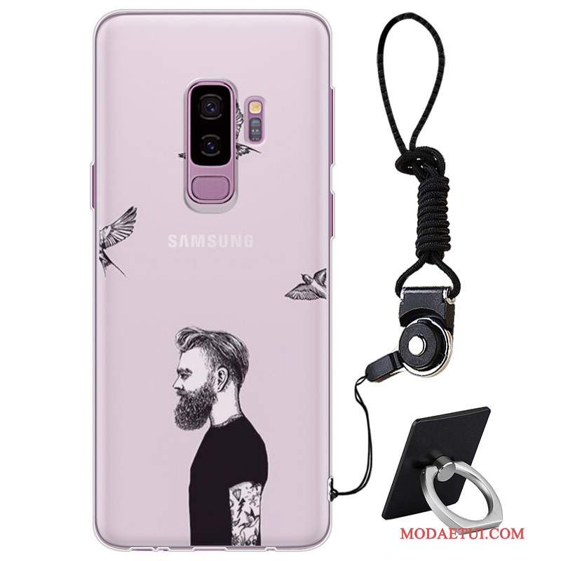 Futerał Samsung Galaxy S9+ Silikonowe Modna Marka Purpurowy, Etui Samsung Galaxy S9+ Miękki Osobowość Eleganckie