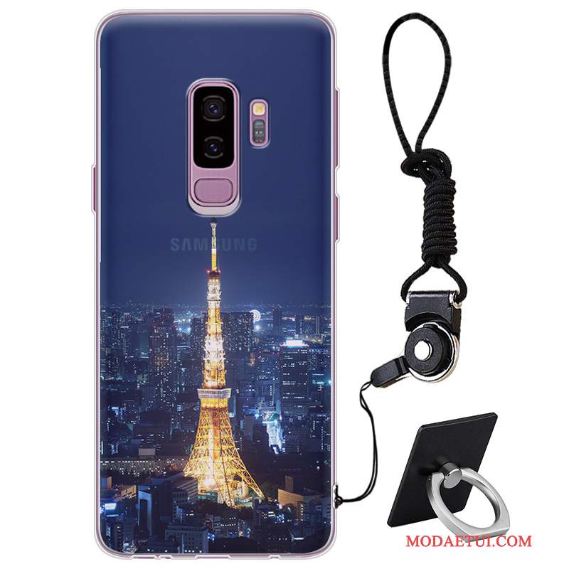 Futerał Samsung Galaxy S9+ Silikonowe Modna Marka Purpurowy, Etui Samsung Galaxy S9+ Miękki Osobowość Eleganckie