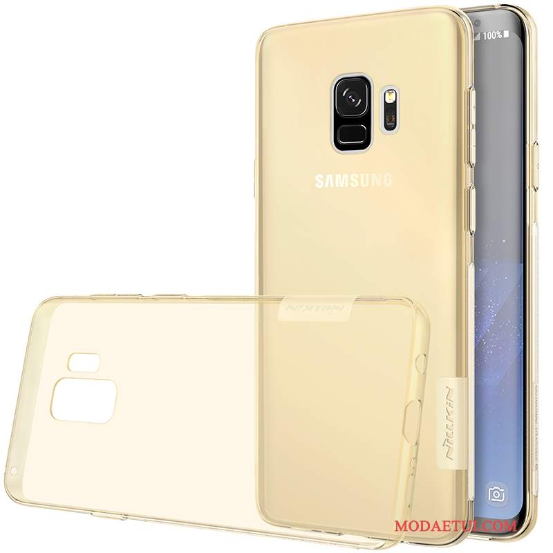 Futerał Samsung Galaxy S9+ Torby Anti-fall Przezroczysty, Etui Samsung Galaxy S9+ Miękki Szary Złoto