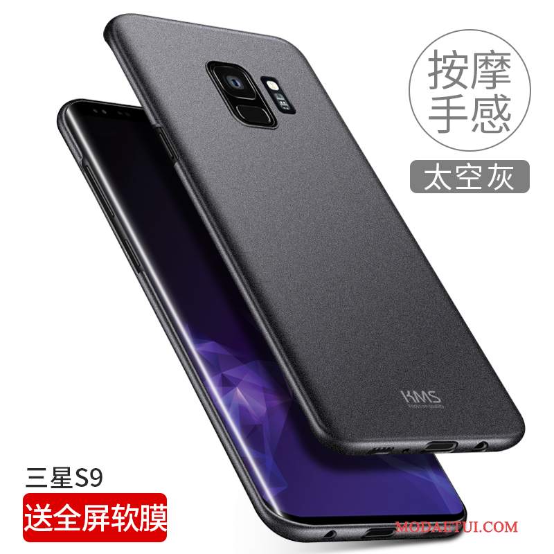 Futerał Samsung Galaxy S9 Torby Czarny Trudno, Etui Samsung Galaxy S9 Ochraniacz Nubuku Cienkie