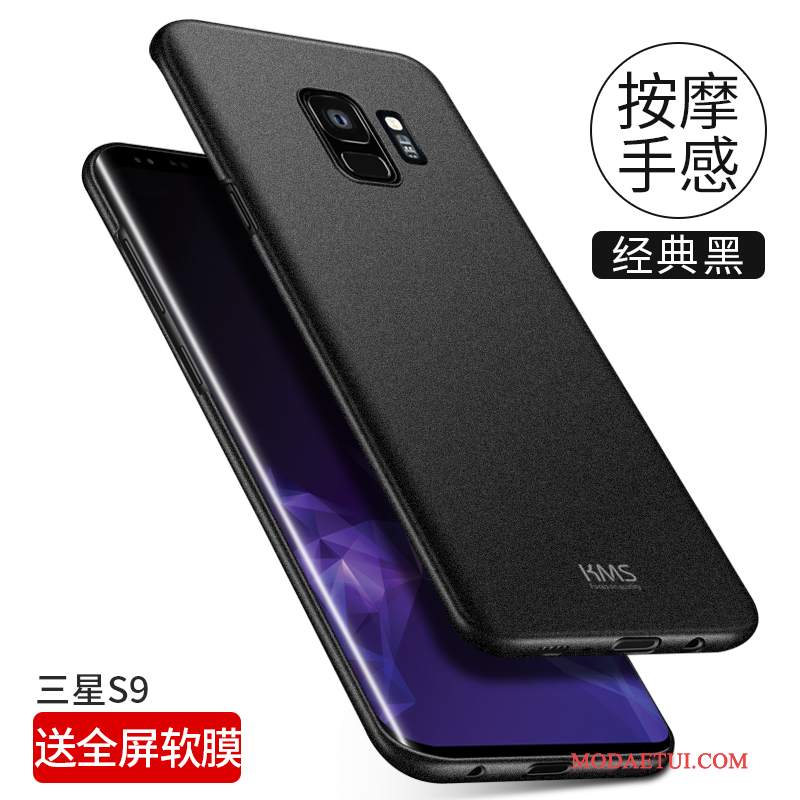 Futerał Samsung Galaxy S9 Torby Czarny Trudno, Etui Samsung Galaxy S9 Ochraniacz Nubuku Cienkie