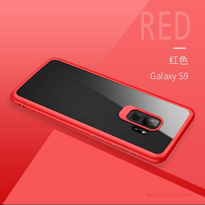 Futerał Samsung Galaxy S9 Torby Czerwony Proste, Etui Samsung Galaxy S9 Silikonowe Na Telefon Przezroczysty