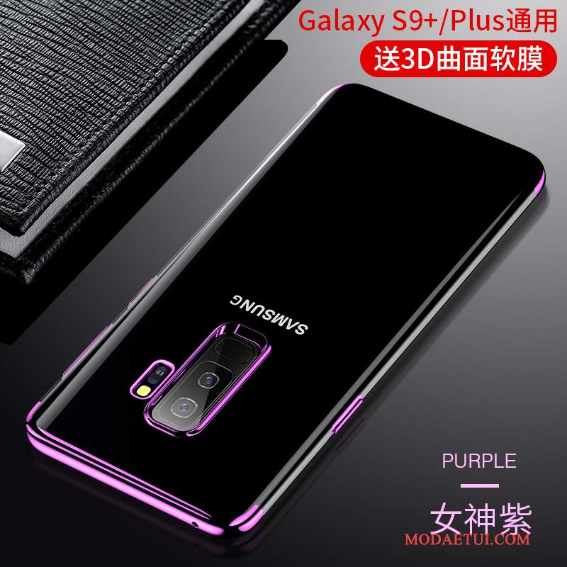 Futerał Samsung Galaxy S9+ Torby Tendencja Ciemno Niebieski, Etui Samsung Galaxy S9+ Silikonowe Cienkie Przezroczysty