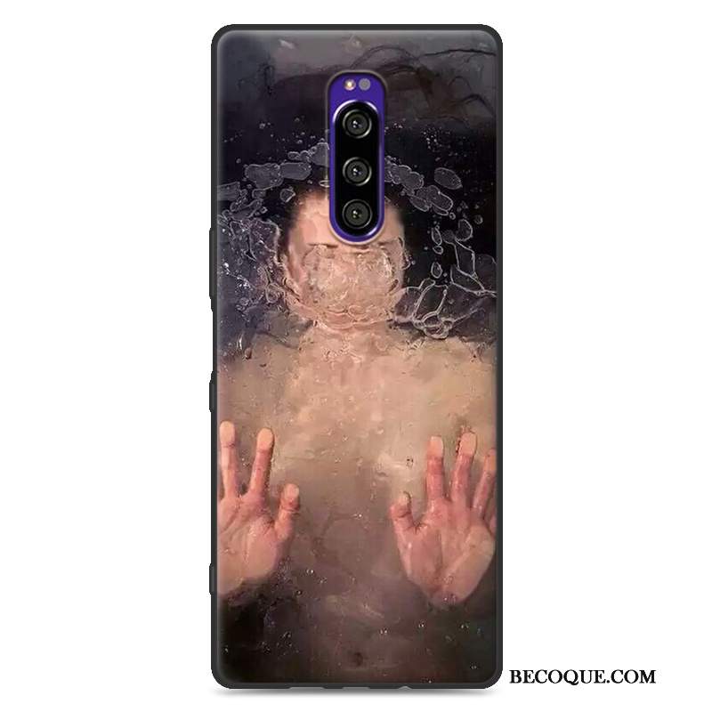 Futerał Sony Xperia 1 Moda Osobowość Czerwony Netto, Etui Sony Xperia 1 Silikonowe Tendencjana Telefon