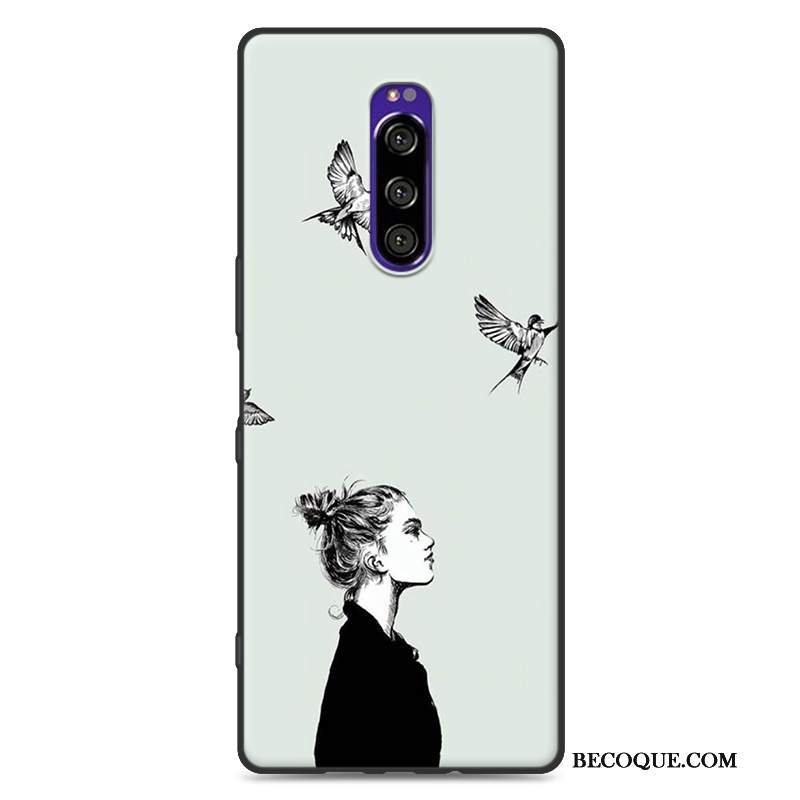 Futerał Sony Xperia 1 Moda Osobowość Czerwony Netto, Etui Sony Xperia 1 Silikonowe Tendencjana Telefon