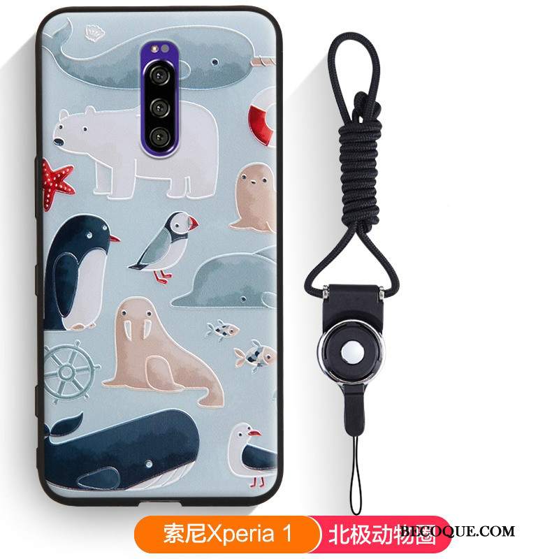 Futerał Sony Xperia 1 Relief Szaryna Telefon, Etui Sony Xperia 1 Silikonowe Piękny