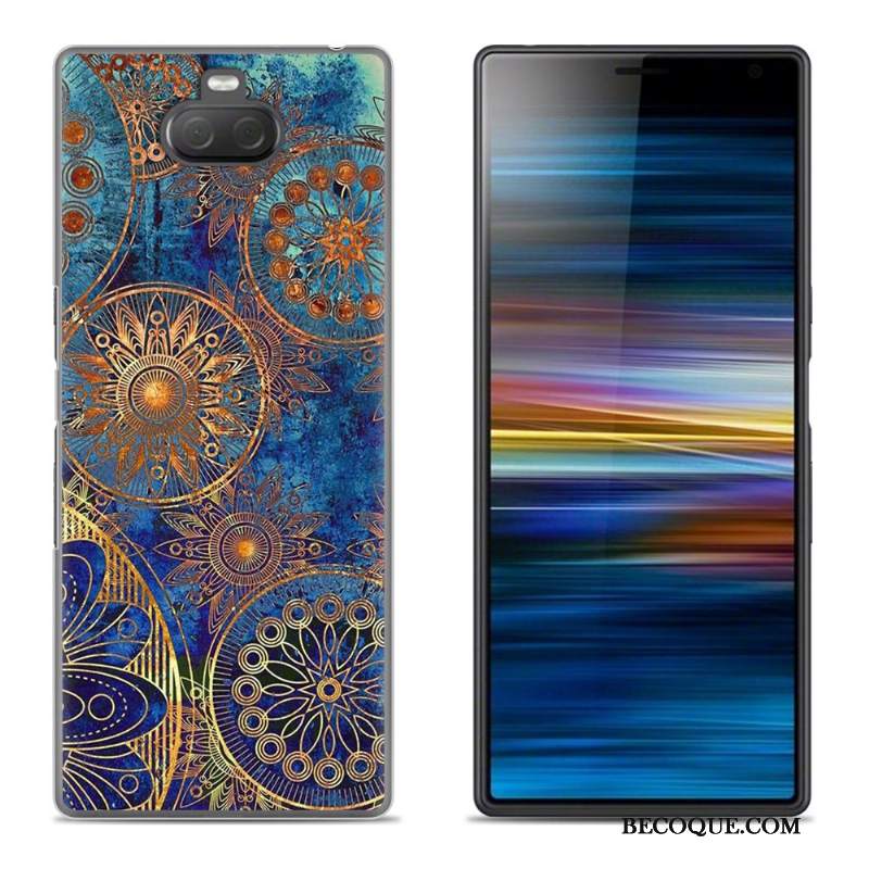 Futerał Sony Xperia 10 Plus Kreatywne Purpurowyna Telefon, Etui Sony Xperia 10 Plus Silikonowe Kwiaty