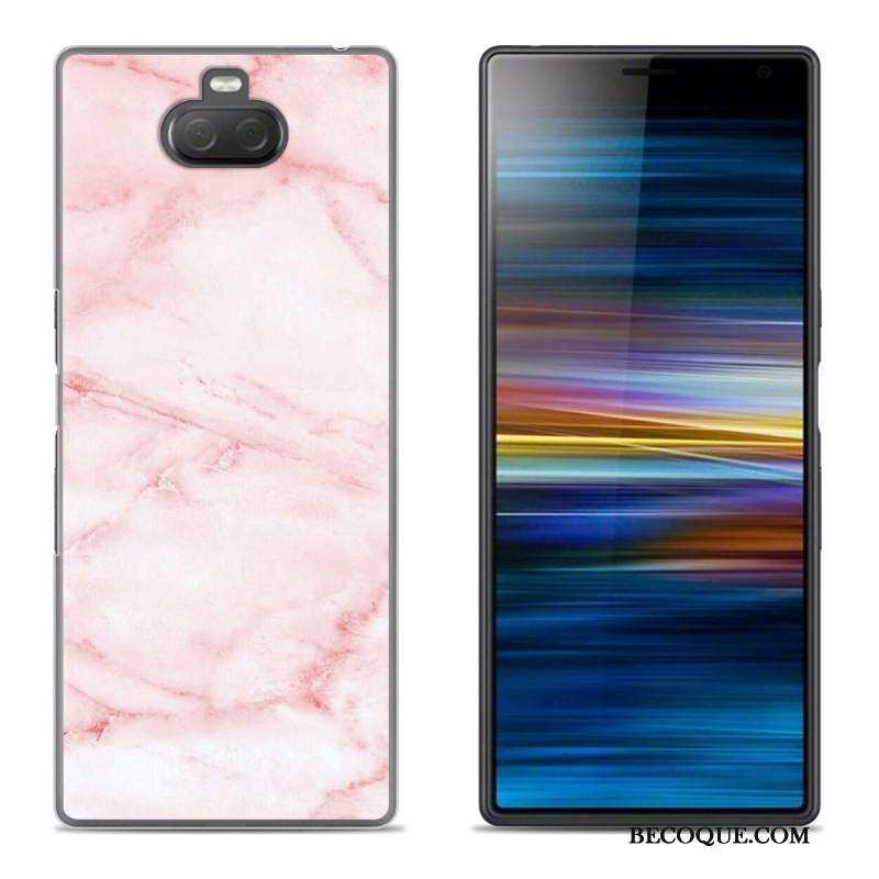 Futerał Sony Xperia 10 Plus Kreatywne Purpurowyna Telefon, Etui Sony Xperia 10 Plus Silikonowe Kwiaty