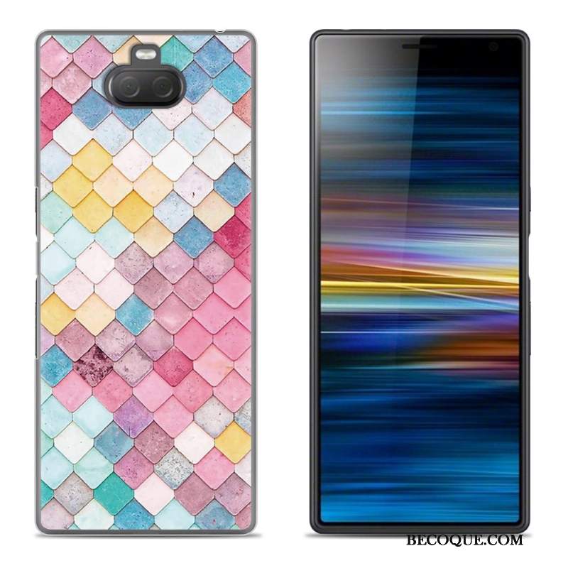 Futerał Sony Xperia 10 Plus Kreatywne Purpurowyna Telefon, Etui Sony Xperia 10 Plus Silikonowe Kwiaty