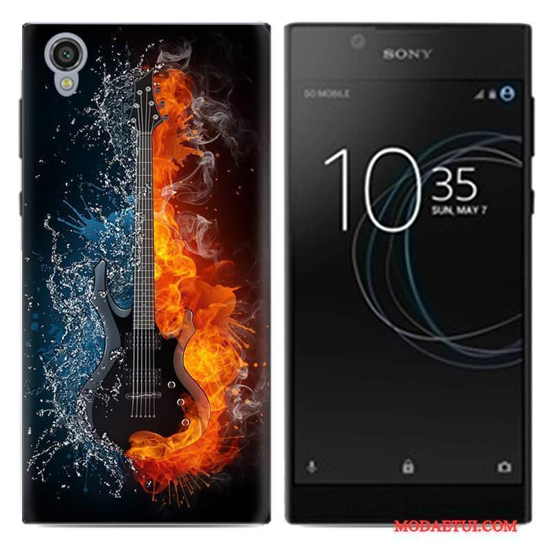 Futerał Sony Xperia L1 Kreatywne Biały Anti-fall, Etui Sony Xperia L1 Miękki Puna Telefon