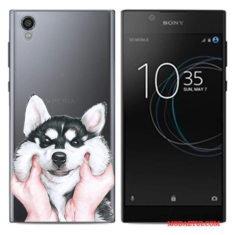 Futerał Sony Xperia L1 Kreatywne Biały Anti-fall, Etui Sony Xperia L1 Miękki Puna Telefon