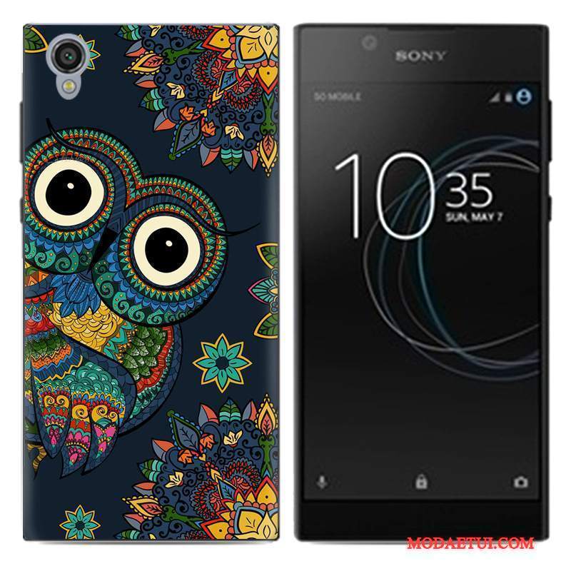 Futerał Sony Xperia L1 Kreatywne Biały Anti-fall, Etui Sony Xperia L1 Miękki Puna Telefon