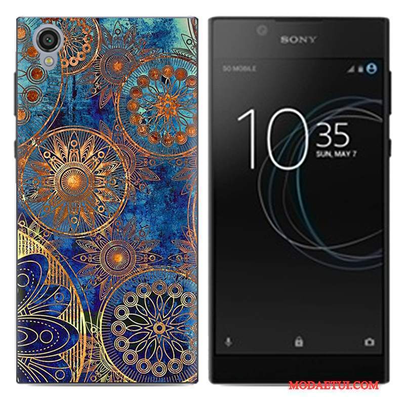 Futerał Sony Xperia L1 Kreskówka Na Telefon Tendencja, Etui Sony Xperia L1 Miękki Pu Biały