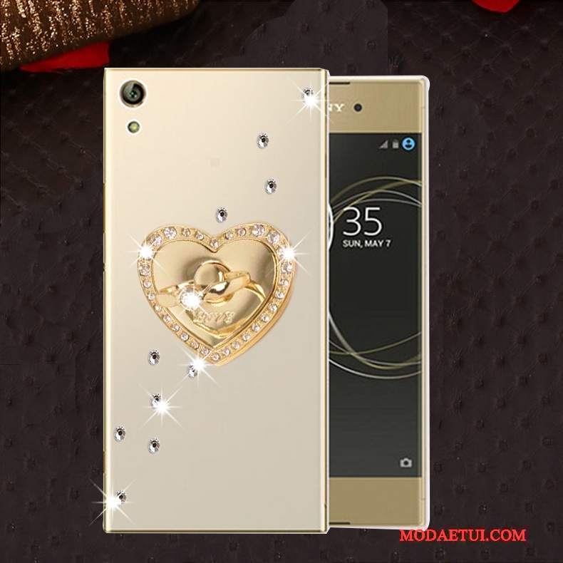 Futerał Sony Xperia L1 Miękki Na Telefon Anti-fall, Etui Sony Xperia L1 Rhinestone Różowe