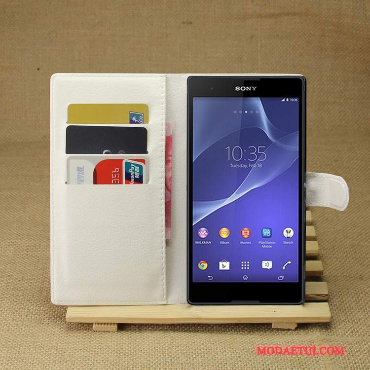 Futerał Sony Xperia T3 Skóra Na Telefon Purpurowy, Etui Sony Xperia T3 Ochraniacz