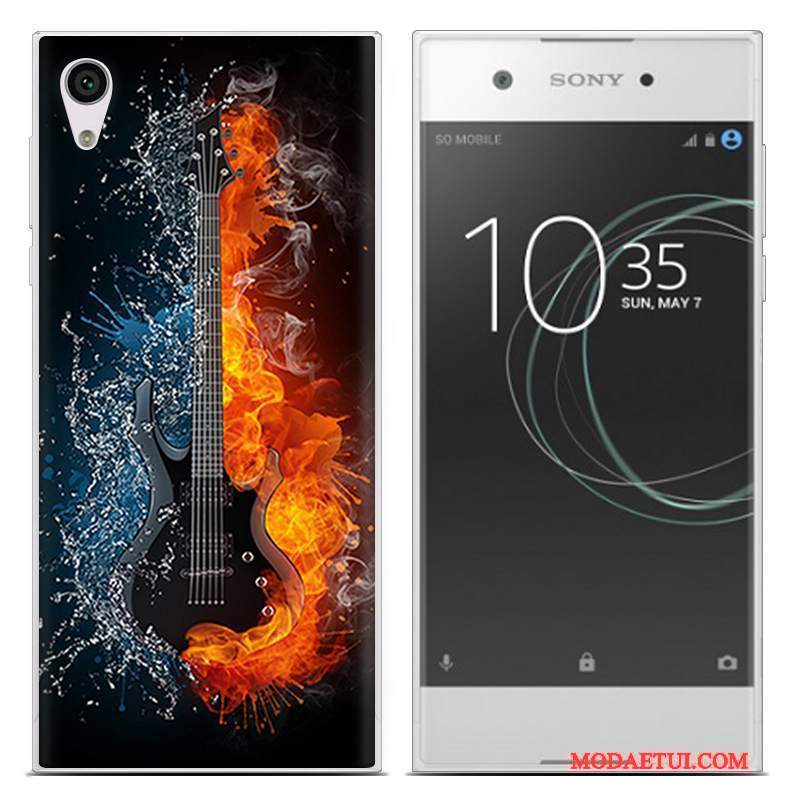 Futerał Sony Xperia Xa1 Ultra Miękki Cienkie Pu, Etui Sony Xperia Xa1 Ultra Miesiąc Niebieski