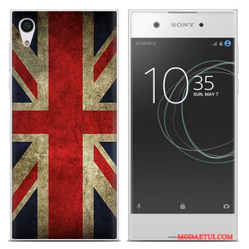 Futerał Sony Xperia Xa1 Ultra Miękki Cienkie Pu, Etui Sony Xperia Xa1 Ultra Miesiąc Niebieski