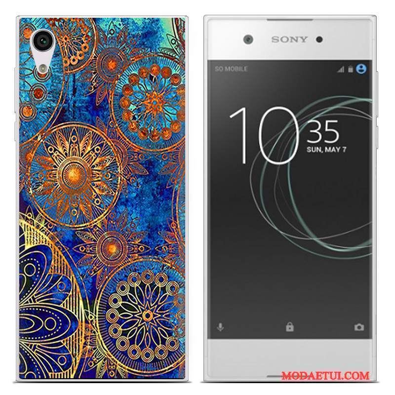 Futerał Sony Xperia Xa1 Ultra Miękki Cienkie Pu, Etui Sony Xperia Xa1 Ultra Miesiąc Niebieski