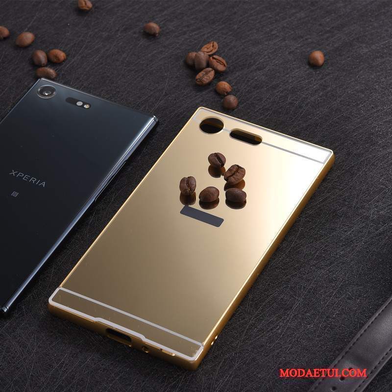 Futerał Sony Xperia Xz Premium Metal Anti-fall Cienka, Etui Sony Xperia Xz Premium Ochraniacz Granica Tylna Pokrywa