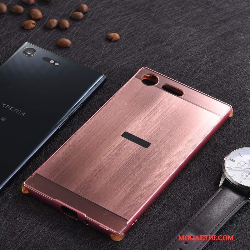 Futerał Sony Xperia Xz Premium Metal Anti-fall Cienka, Etui Sony Xperia Xz Premium Ochraniacz Granica Tylna Pokrywa