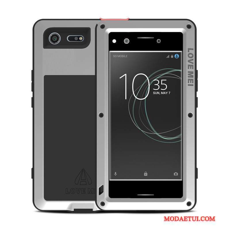 Futerał Sony Xperia Xz Premium Miękki Trzy Mechanizmy Obronne Granica, Etui Sony Xperia Xz Premium Metal Na Telefon Niebieski