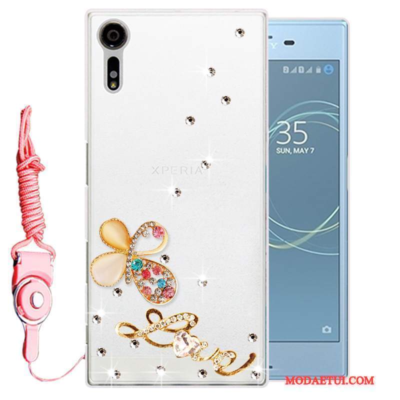 Futerał Sony Xperia Xz Silikonowe Na Telefon Złoto, Etui Sony Xperia Xz Miękki