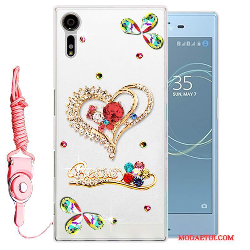 Futerał Sony Xperia Xz Silikonowe Na Telefon Złoto, Etui Sony Xperia Xz Miękki