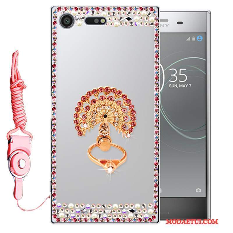 Futerał Sony Xperia Xz1 Ochraniacz Na Telefon Anti-fall, Etui Sony Xperia Xz1 Rhinestone Złoto