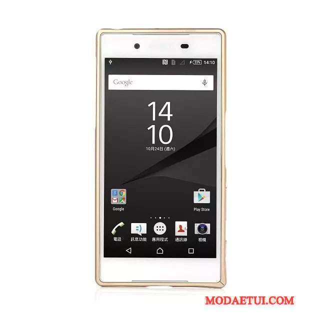 Futerał Sony Xperia Z5 Metal Na Telefon Niebieski, Etui Sony Xperia Z5 Ochraniacz Granica