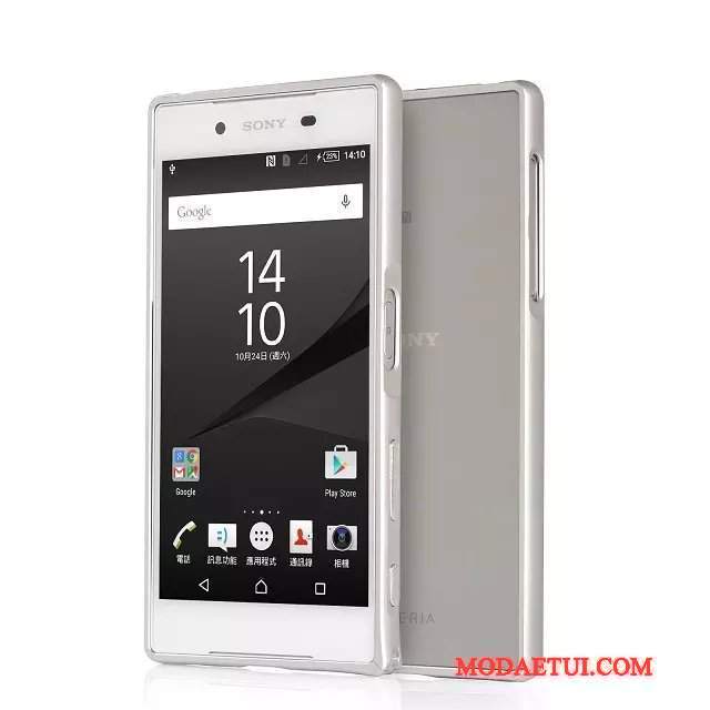 Futerał Sony Xperia Z5 Metal Na Telefon Niebieski, Etui Sony Xperia Z5 Ochraniacz Granica