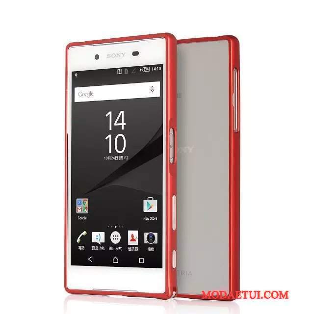 Futerał Sony Xperia Z5 Metal Na Telefon Niebieski, Etui Sony Xperia Z5 Ochraniacz Granica