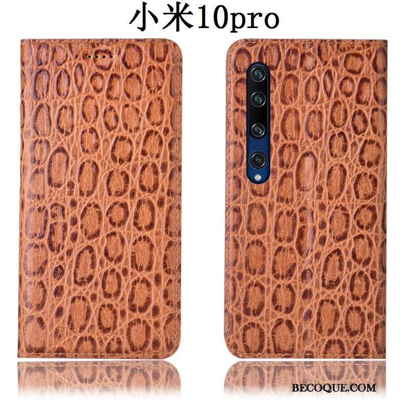 Futerał Xiaomi Mi 10 Pro Skóra Na Telefon Mały, Etui Xiaomi Mi 10 Pro Pokrowce Anti-fall Czarny