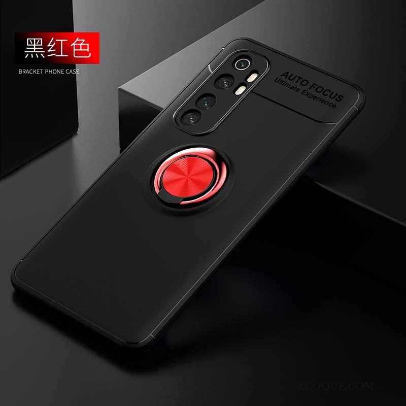 Futerał Xiaomi Mi Note 10 Lite Moda Nubuku Czarny, Etui Xiaomi Mi Note 10 Lite Ochraniacz Mały Magnetyzm