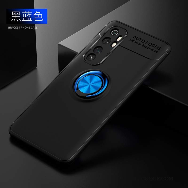 Futerał Xiaomi Mi Note 10 Lite Moda Nubuku Czarny, Etui Xiaomi Mi Note 10 Lite Ochraniacz Mały Magnetyzm