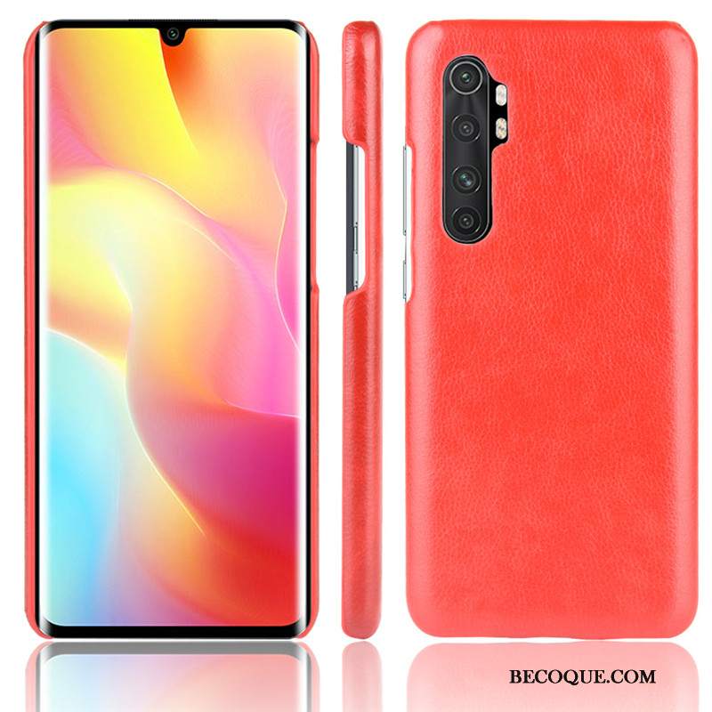 Futerał Xiaomi Mi Note 10 Lite Skóra Młodzieżna Telefon, Etui Xiaomi Mi Note 10 Lite Ochraniacz Wzór Litchi