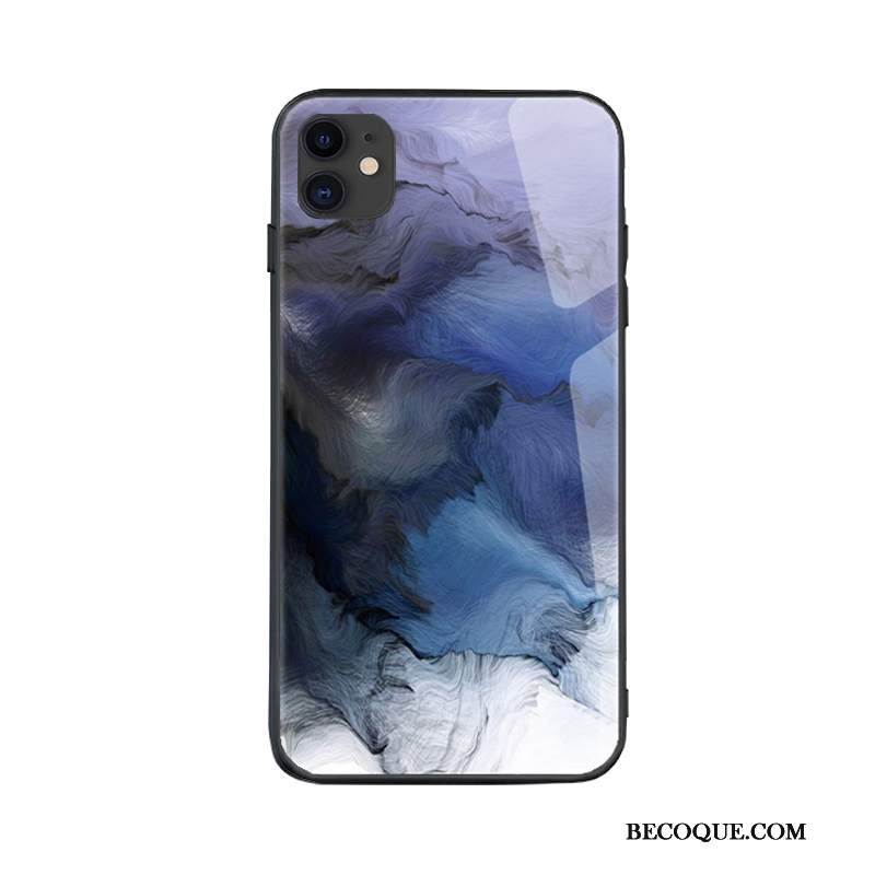 Futerał iPhone 11 Kreatywne Czerwony Netto Szkło Hartowane, Etui iPhone 11 Niebieski Wiatr