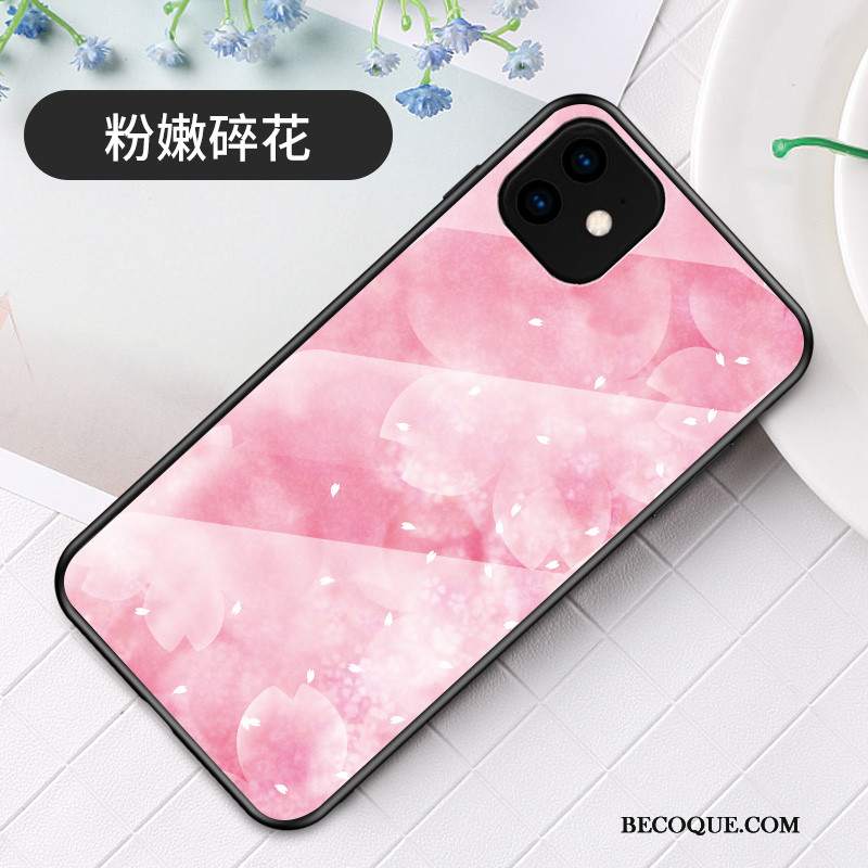 Futerał iPhone 11 Miękki Sakura Niebieski, Etui iPhone 11 Na Telefon Szkło