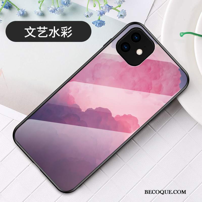 Futerał iPhone 11 Miękki Sakura Niebieski, Etui iPhone 11 Na Telefon Szkło