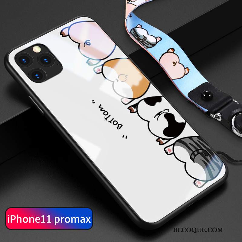 Futerał iPhone 11 Pro Max Kreskówka Szkło Osobowość, Etui iPhone 11 Pro Max Torby Anti-fall Wysoki Koniec