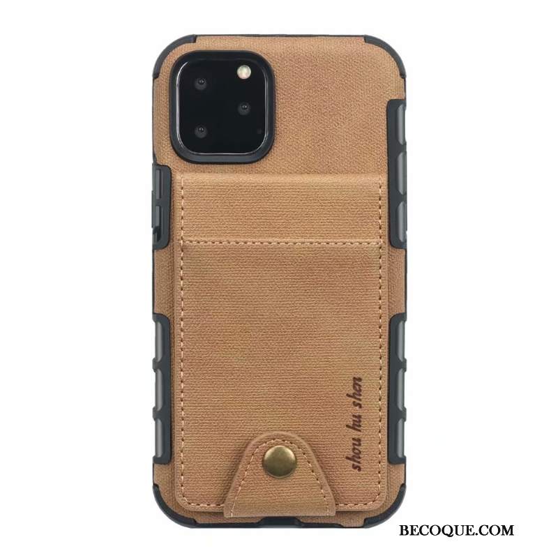 Futerał iPhone 11 Pro Max Portfel Na Telefon Czerwony, Etui iPhone 11 Pro Max Skóra Karta