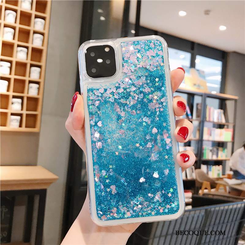 Futerał iPhone 11 Pro Miękki Quicksand Liquid, Etui iPhone 11 Pro Torby Zielony Anti-fall