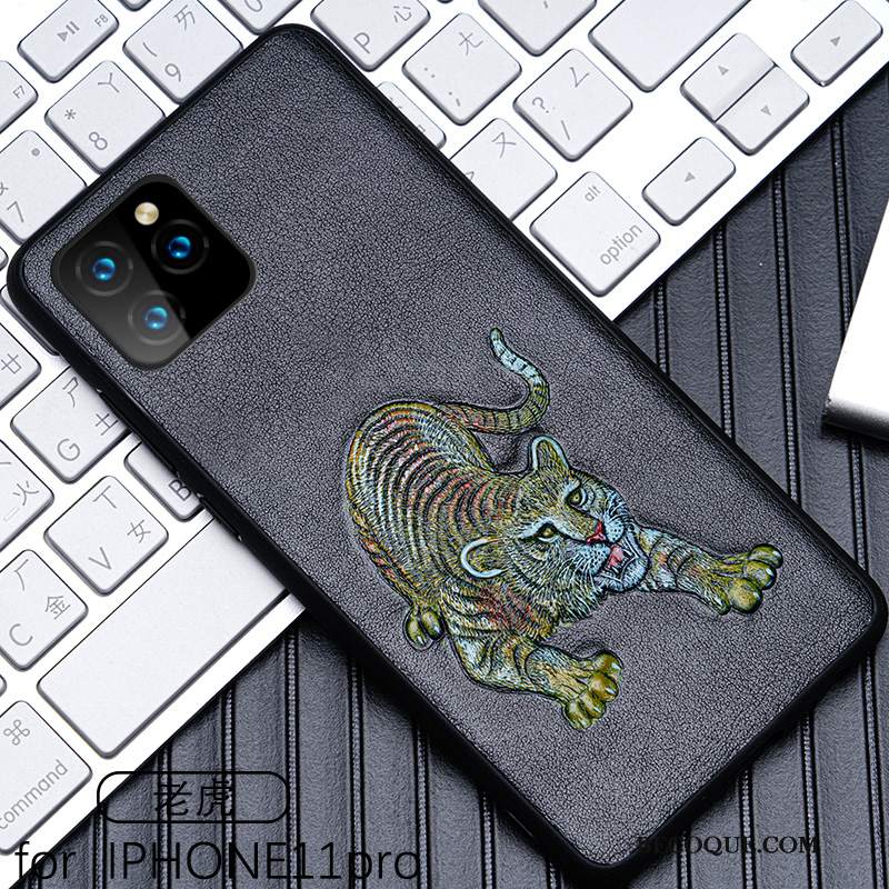 Futerał iPhone 11 Pro Skóra Anti-fall Cienkie, Etui iPhone 11 Pro Ochraniacz Czarny Wysoki Koniec