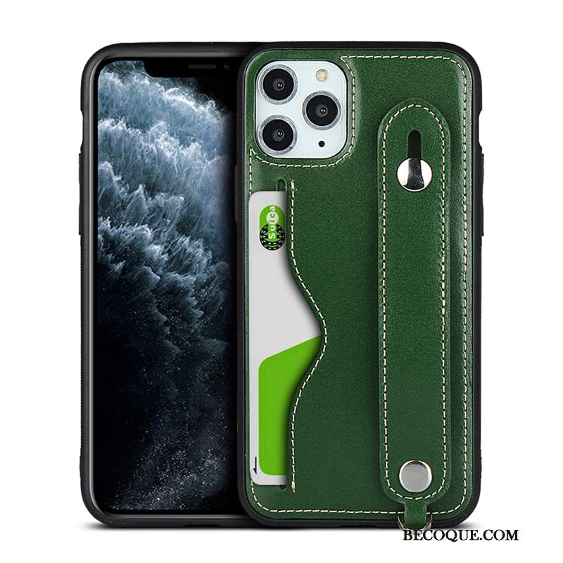 Futerał iPhone 11 Pro Torby Wysoki Koniecna Telefon, Etui iPhone 11 Pro Skóra Wiszące Ozdoby Zielony