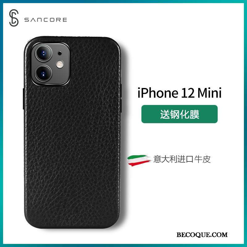 Futerał iPhone 12 Mini Skóra Anti-fall Tendencja, Etui iPhone 12 Mini Ochraniacz Na Telefon Czerwony Netto