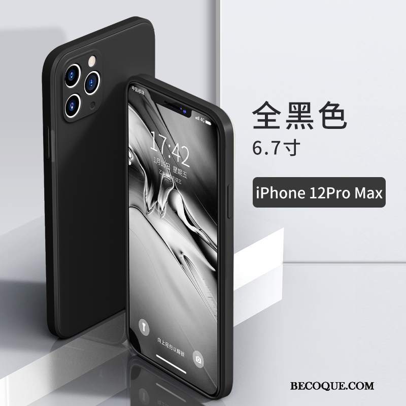 Futerał iPhone 12 Pro Max Silikonowe Nowy Anti-fall, Etui iPhone 12 Pro Max Kreatywne Osobowość Purpurowy